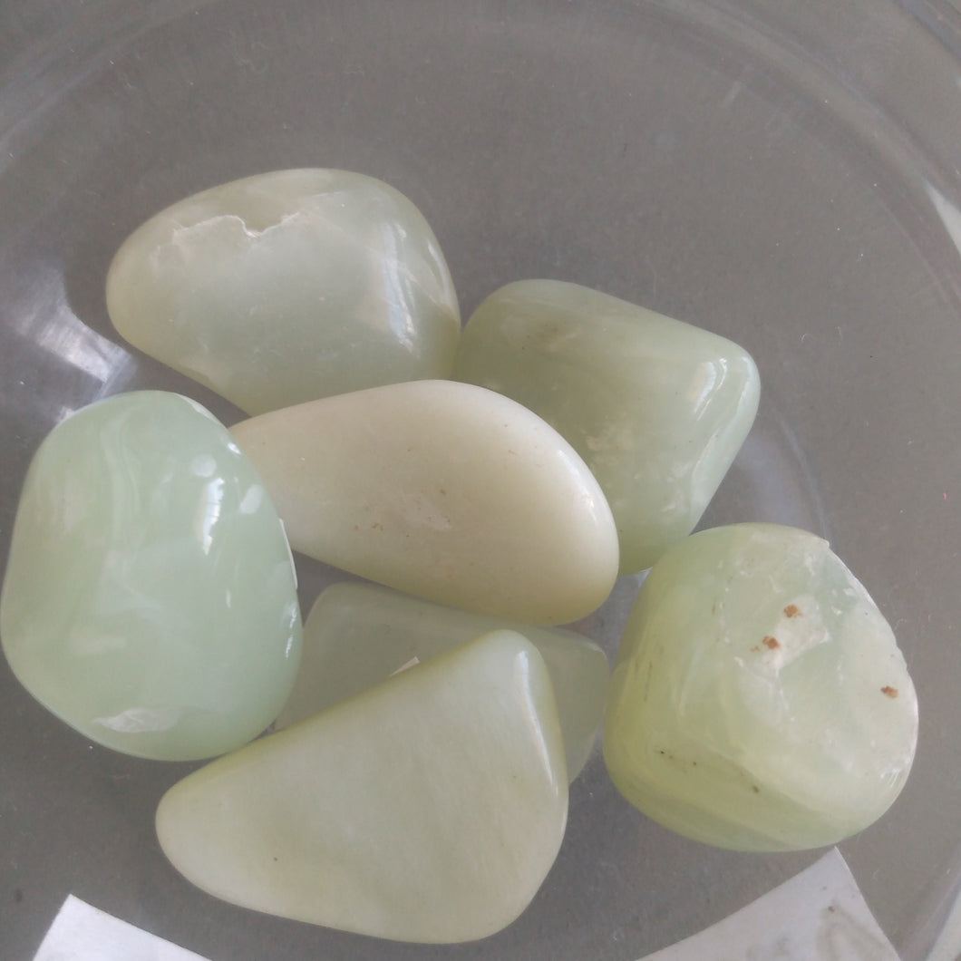 Green Chalcedony Tumblers